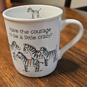 Zebra Print Mug with Inspirational Quote